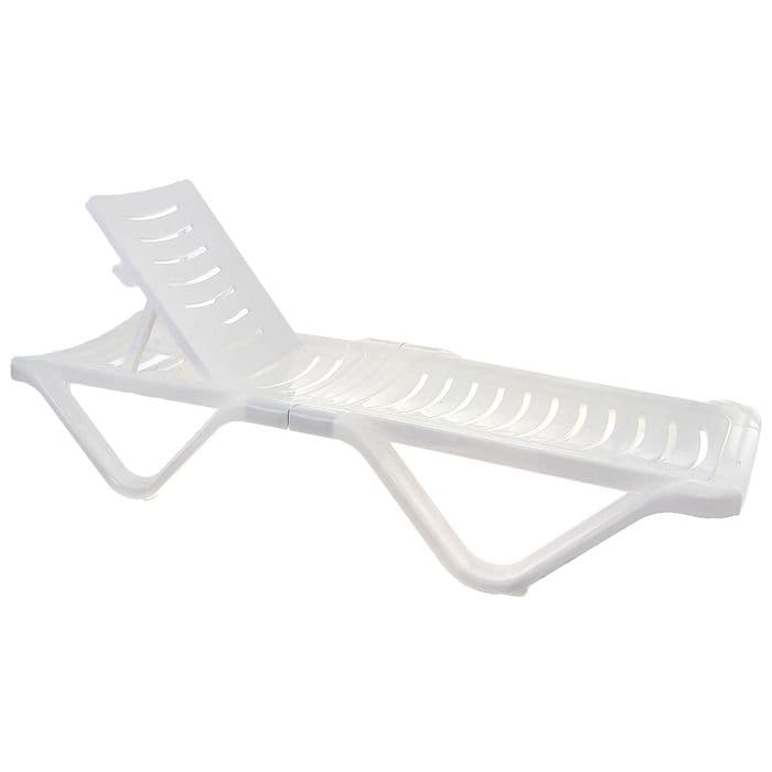 Шезлонг, 192×62×32 см, цвет белый