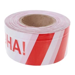 Лента сигнальная «Оградительная. Опасная зона», 250 м, ширина 7.5 см, толщина 50 мкм, белая, красная