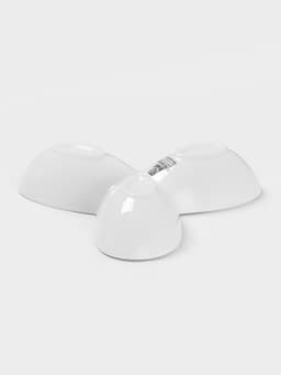 Менажница 3 ячейки Wilmax, d=17 см, фарфор, белая