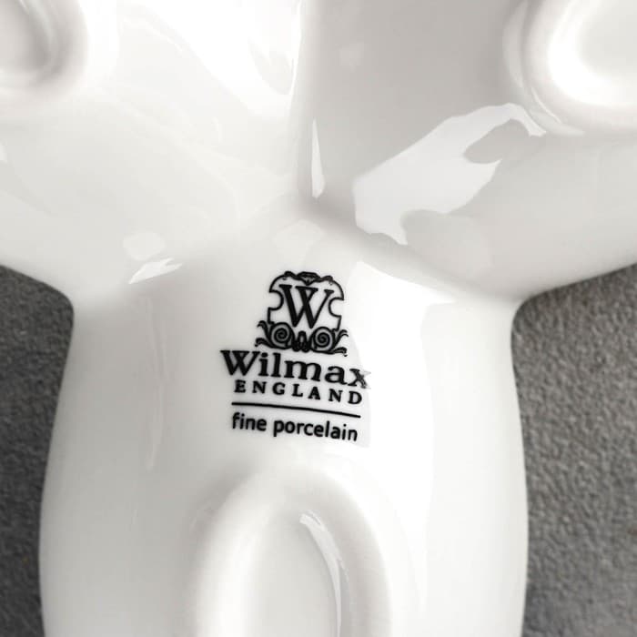 Менажница 3 ячейки Wilmax, d=17 см, фарфор, белая