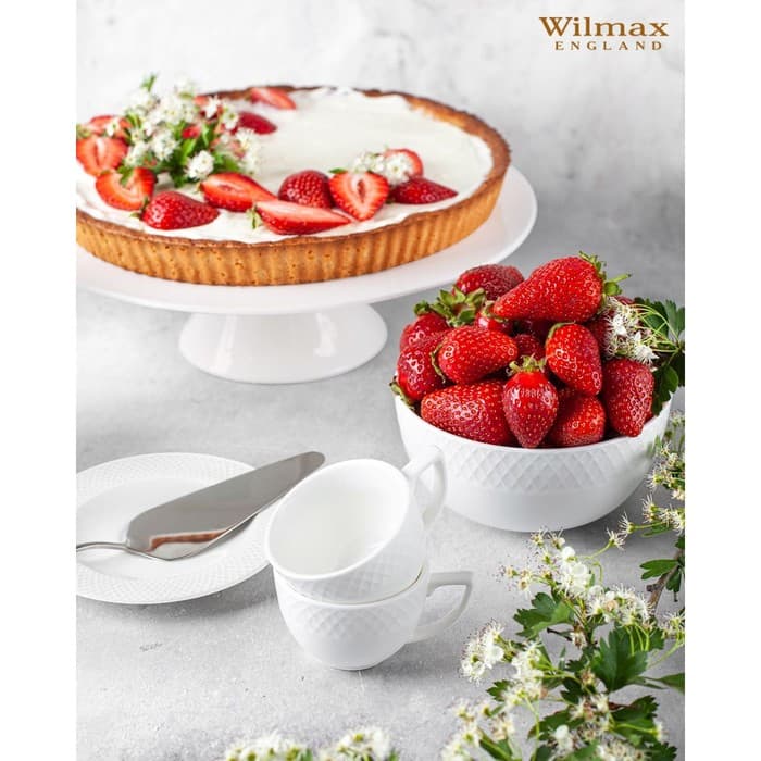 Чайный сервиз Wilmax «Юлия Высоцкая», на 6 персон, 12 предметов: 6 чашек 240 мл, 6 блюдец, фарфор, белый