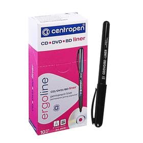 Маркер для CD/DVD, Centropen 4616, диаметр узла 1.2 мм, линия письма 0.6 мм, чёрный