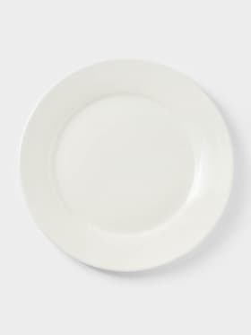 Тарелка Доляна White Label, d=20 см, утолщённый край, фарфор, белая