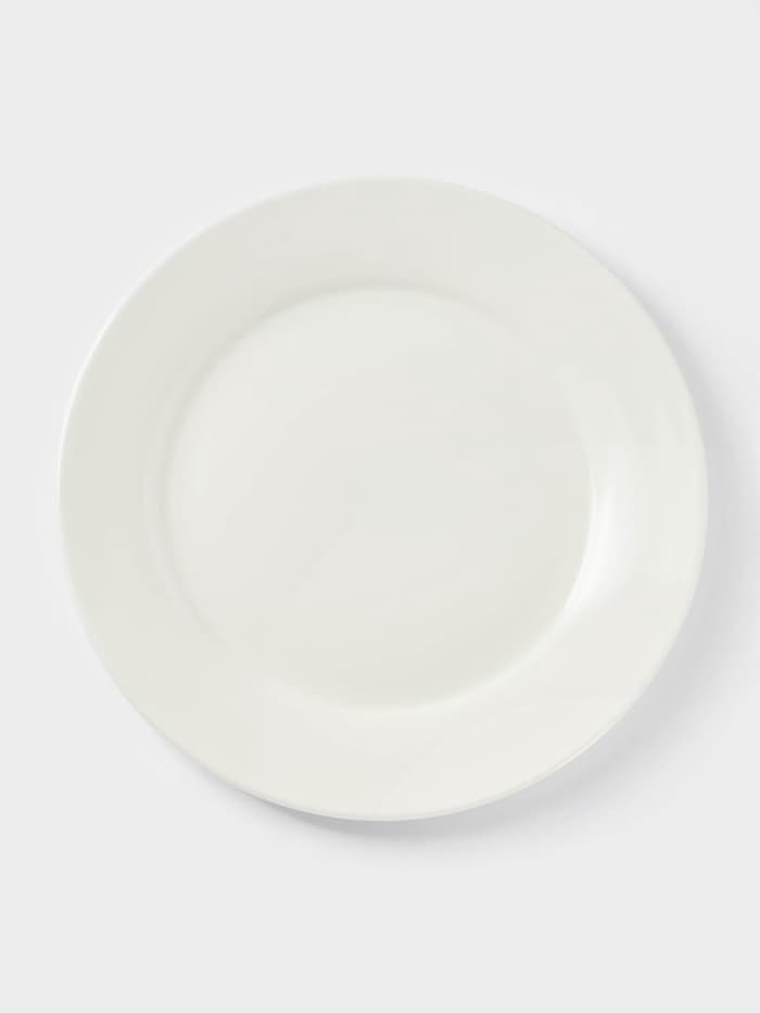 Тарелка Доляна White Label, d=20 см, утолщённый край, фарфор, белая