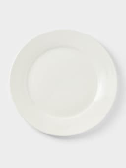 Тарелка Доляна White Label, d=20 см, утолщённый край, фарфор, белая