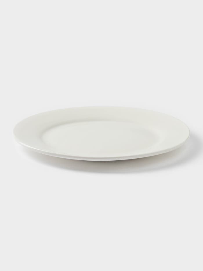 Тарелка Доляна White Label, d=20 см, утолщённый край, фарфор, белая