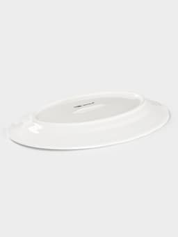 Блюдо овальное c утолщённым краем Доляна White Label, 27.3×18.6×2 см, фарфор, белое