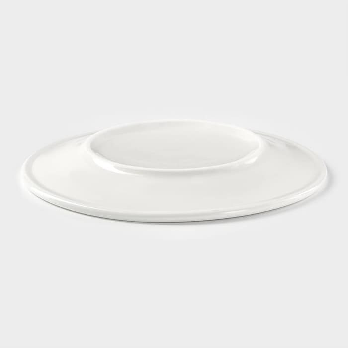Тарелка пирожковая с утолщённым краем Доляна White Label, d=15 см, фарфор, белая