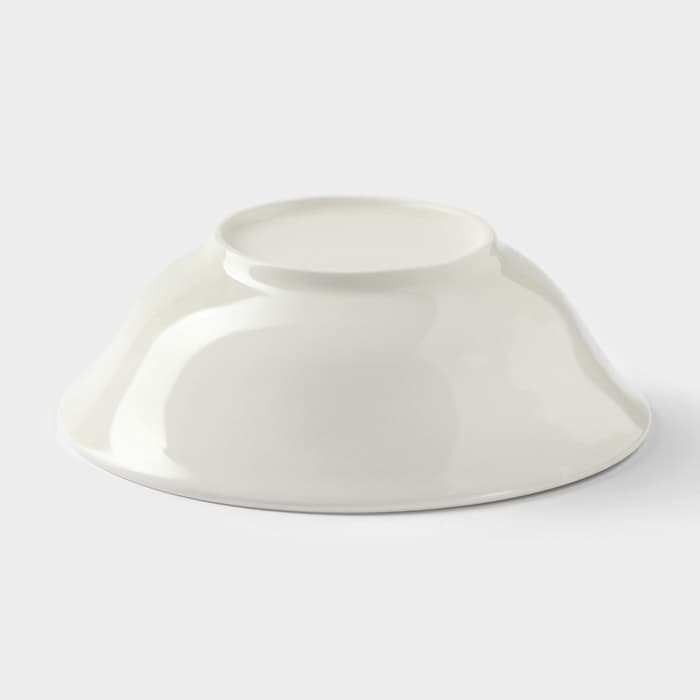 Тарелка глубокая Доляна White Label, 350 мл, d=15 см, фарфор, белая