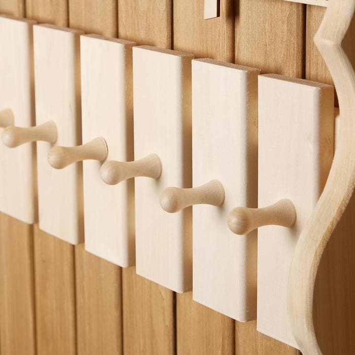 Полка - вешалка для бани и сауны «С лёгким паром», липа, настенная, 9 крючков, «Добропаровъ»