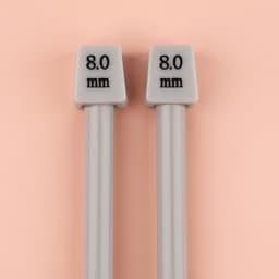 Спицы для вязания, прямые, с тефлоновым покрытием, d=8 мм, 35 см, 2 шт.