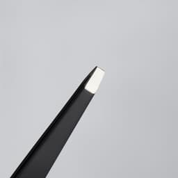 Пинцет прямой, широкий, 9.5 см, чёрный