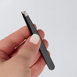 Пинцет прямой, широкий, 9.5 см, чёрный