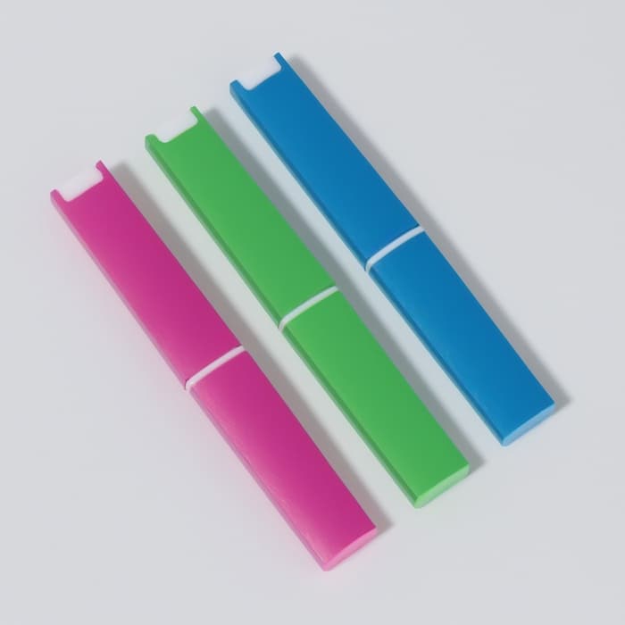 Пинцет скошенный, узкий, 9 см, в футляре, МИКС