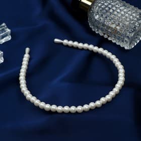 Ободок для волос «Жемчужный рай», 0.7 см, белый