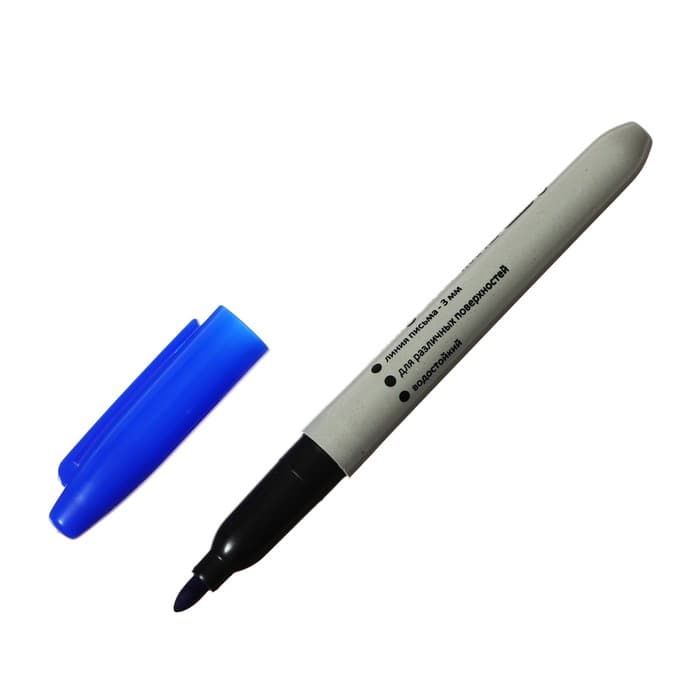 Маркер перманентный Calligrata, синий, узел 3.0 мм