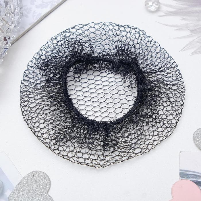 Сетка для волос, d=10 см, чёрная