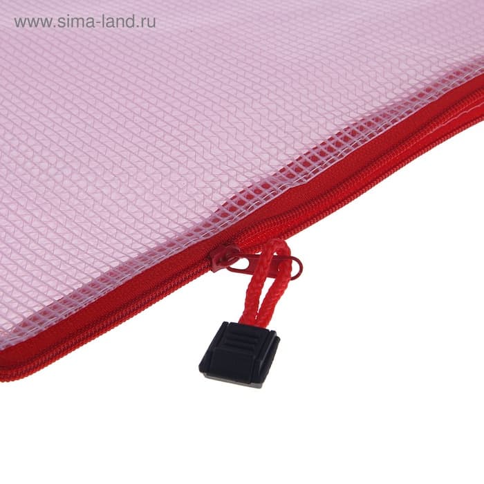 Папка-конверт на молнии Calligrata «Клеточка» А5, (240×170 мм), МИКС