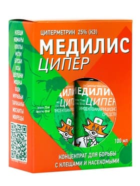 Концентрат «Медилис Ципер» для борьбы с насекомыми и клещами, 2×50 мл