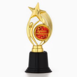 Кубок «Лучшая учительница», наградная фигура звезда, пластик, 18.5 см