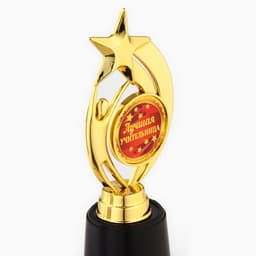 Кубок «Лучшая учительница», наградная фигура звезда, пластик, 18.5 см