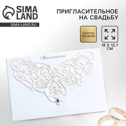 Приглашение на свадьбу «Прекрасен миг семьи рожденья...», 18 х 12,7 см