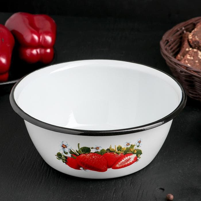 Миска эмалированная «Ассорти», 1.5 л, МИКС