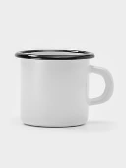 Кружка эмалированная «Белоснежная», 380 мл, белая