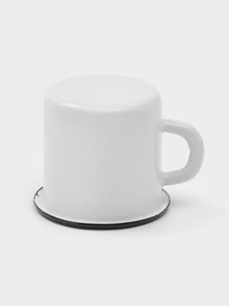 Кружка эмалированная «Белоснежная», 380 мл, белая