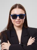 Очки солнцезащитные «OneSun. Wayfarer», uv 385, синий, чёрный