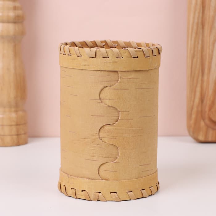 Туес «Шишки», 8×8×10 см, береста