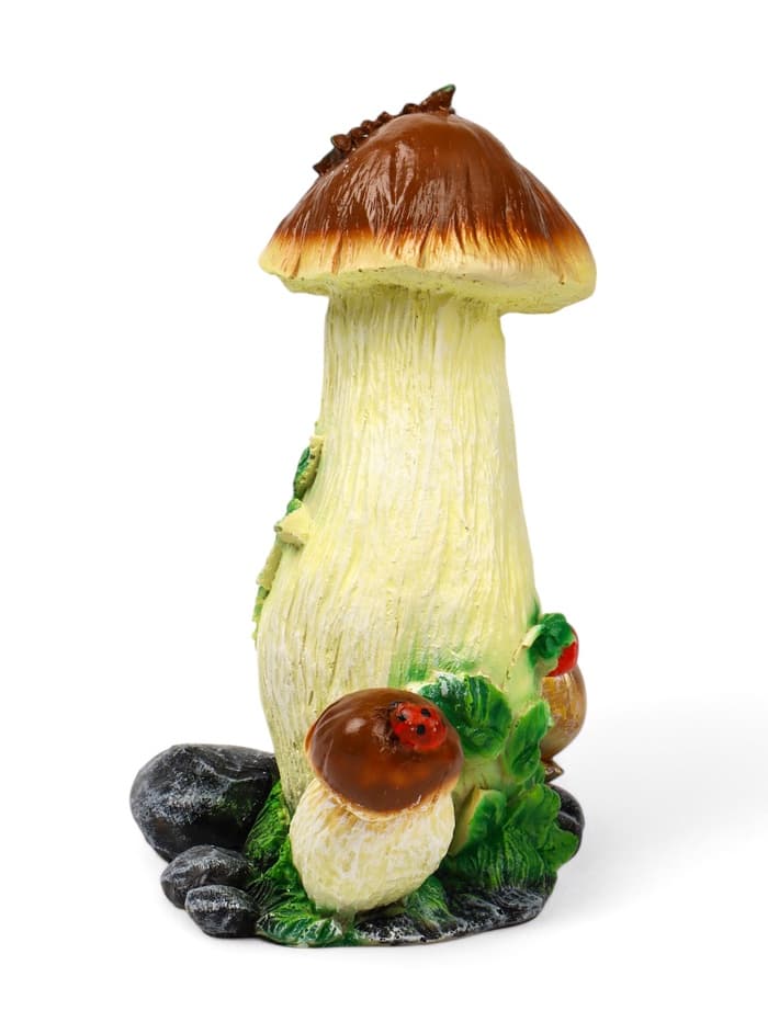 Садовая фигура из полистоуна «Гриб с ягодой и улиткой», 32.5×19×26 см