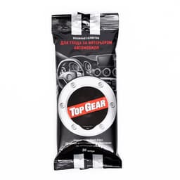 Влажные салфетки Top Gear, для салона автомобиля, 30 шт.