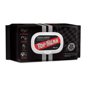 Влажные салфетки Top Gear, универсальные с клапаном, 45 шт.