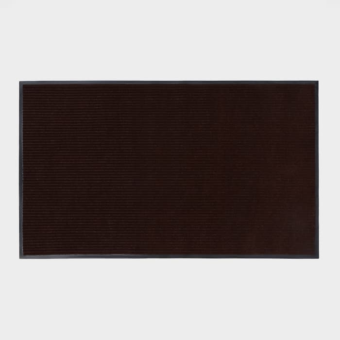 Коврик придверный влаговпитывающий, ребристый, «Стандарт», 90×150 см, коричневый