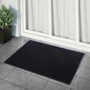 Коврик придверный влаговпитывающий, ребристый, «Стандарт», 90×120 см, чёрный