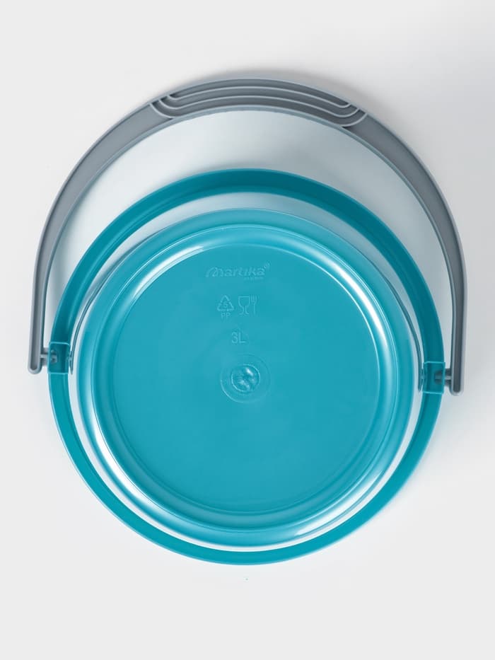 Ведро с крышкой «Соло», 3 л, перламутровое бирюзовое