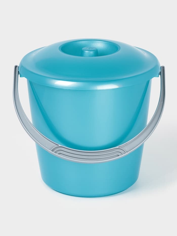Ведро с крышкой «Соло», 7 л, перламутровое бирюзовое