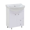 Комплект мебели: тумба «Тура 60», с раковиной «Амур 60», 590×296×820 мм, цвет белый