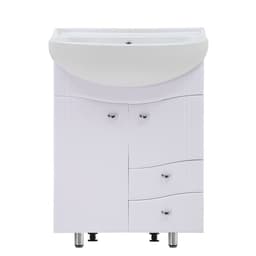 Комплект мебели: тумба «Тура 60», с раковиной «Амур 60», 590×296×820 мм, цвет белый