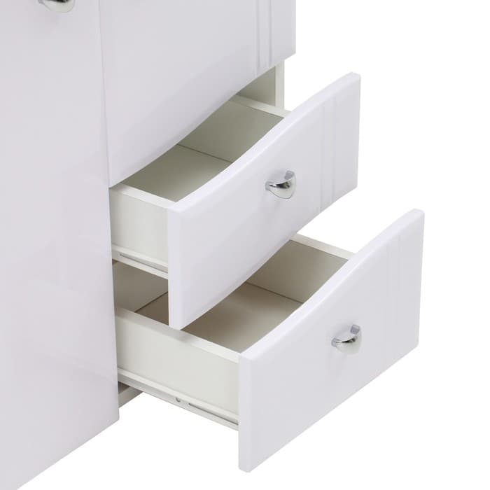 Комплект мебели: тумба «Тура 60», с раковиной «Амур 60», 590×296×820 мм, цвет белый