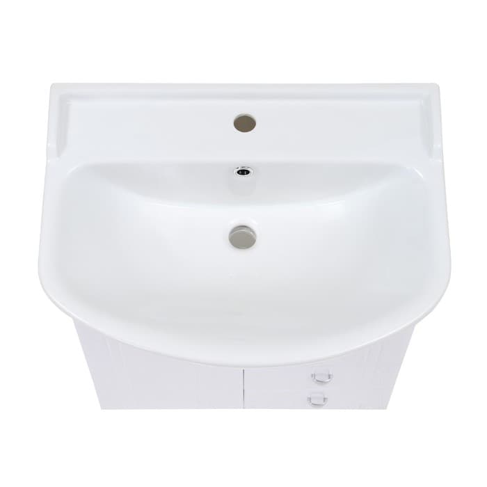 Комплект мебели: тумба «Тура 60», с раковиной «Амур 60», 590×296×820 мм, цвет белый