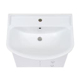 Комплект мебели: тумба «Тура 60», с раковиной «Амур 60», 590×296×820 мм, цвет белый