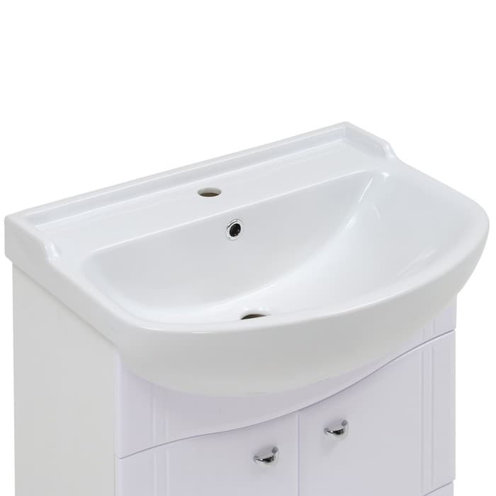 Комплект мебели: тумба «Тура 60», с раковиной «Амур 60», 590×296×820 мм, цвет белый