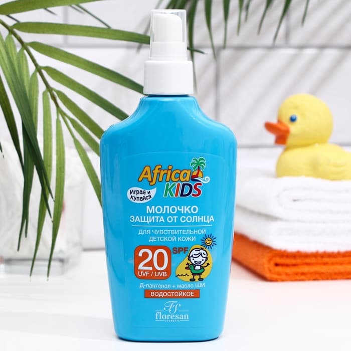 Молочко детское солнцезащитное Africa Kids, SPF 20, 200 мл.