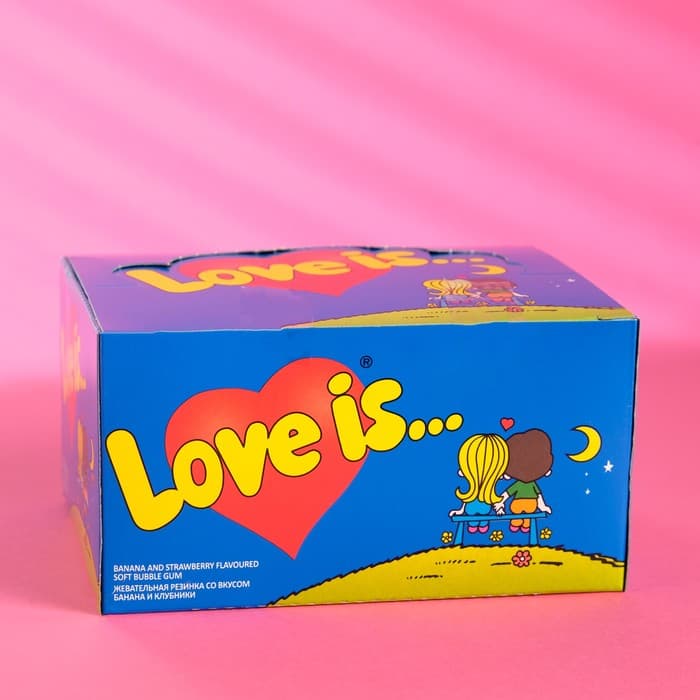 Жевательная резинка Love is «Банан и клубника», 4.2 г