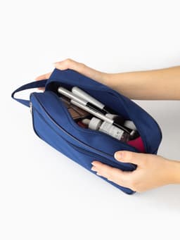 Косметичка дорожная на молнии «Бако текстиль», с ручкой, с карманом, синяя