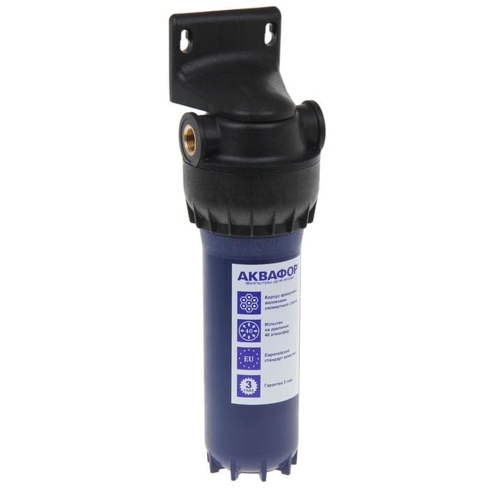 Корпус предфильтра «Аквафор», 1/2", 10SL,12×12.5×39 см, для холодной воды, армированный