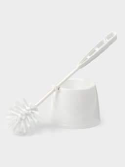 Ёршик для унитаза «Блеск. Эконом», 12.5×12.5×37.5 см, с подставкой, белый