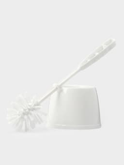 Ёршик для унитаза «Блеск. Эконом», 12.5×12.5×37.5 см, с подставкой, белый